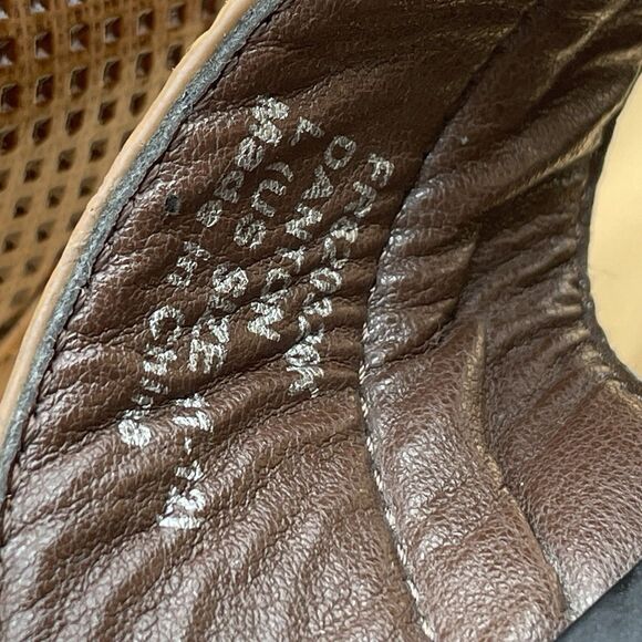 Linea Uomo Danton Leather Flip-Flops / Sandals Men's Size Large Brown Black - Picture 8 of 16